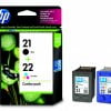 HP 21/22 Genuine Ink Cartridges Twin Pack