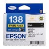 Epson 138 Black Genuine Ink Cartridges Twin Pack
