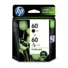 HP 60 combo Black + Colour Genuine Ink Cartridges Pack