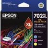 Epson 702XL 3 Colour Value Pack Genuine Cartridge